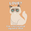 Love? I'm Vaccinated Against That Grumpy Cat Valentine's Day Confetti-exploding Greetings Card