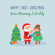 Merry 1st Christmas From Parents Confetti-exploding Greetings Card