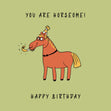 Happy Birthday You Are Horsome Funny Horse Confetti-exploding Greetings Card