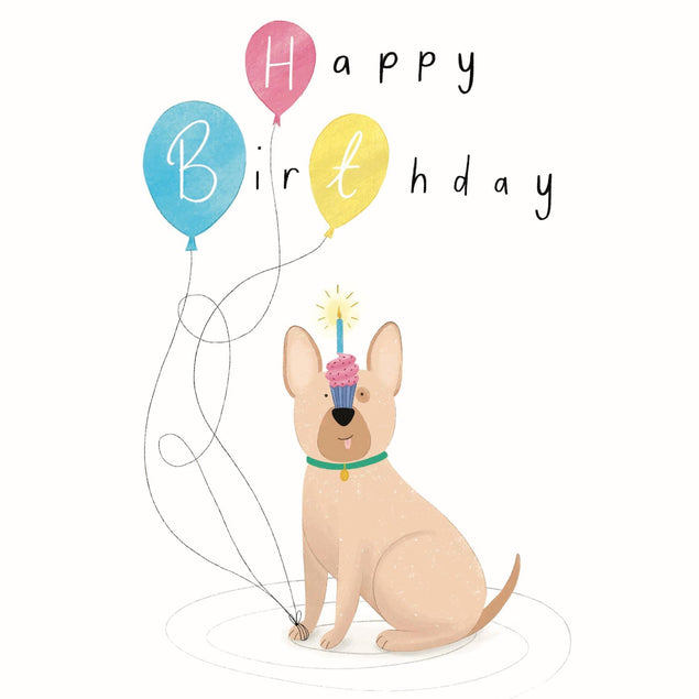 Happy Birthday Bulldog Confetti-exploding Greetings Card