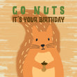 Squirrel Go Nuts It's Your Birthday Confetti-exploding Greetings Card