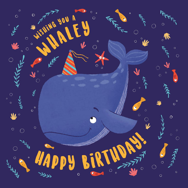 Whale Birthday Confetti-exploding Greetings Card