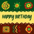 Happy Birthday Colourful Doodles Confetti-exploding Greetings Card