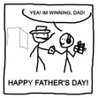 Yea! I'm Winning' Dad! Confetti-exploding Greetings Card