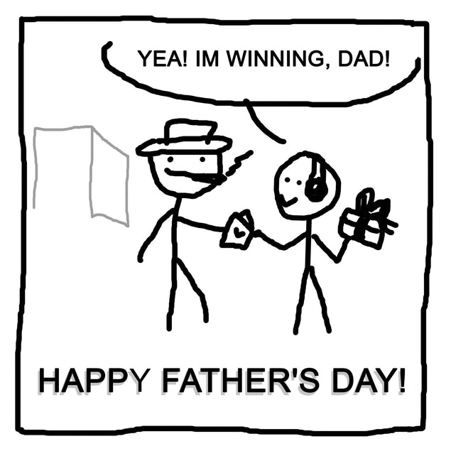 Yea! I'm Winning' Dad! Confetti-exploding Greetings Card