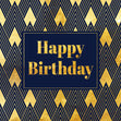Golden Ornament Happy Birthday Confetti-exploding Greetings Card