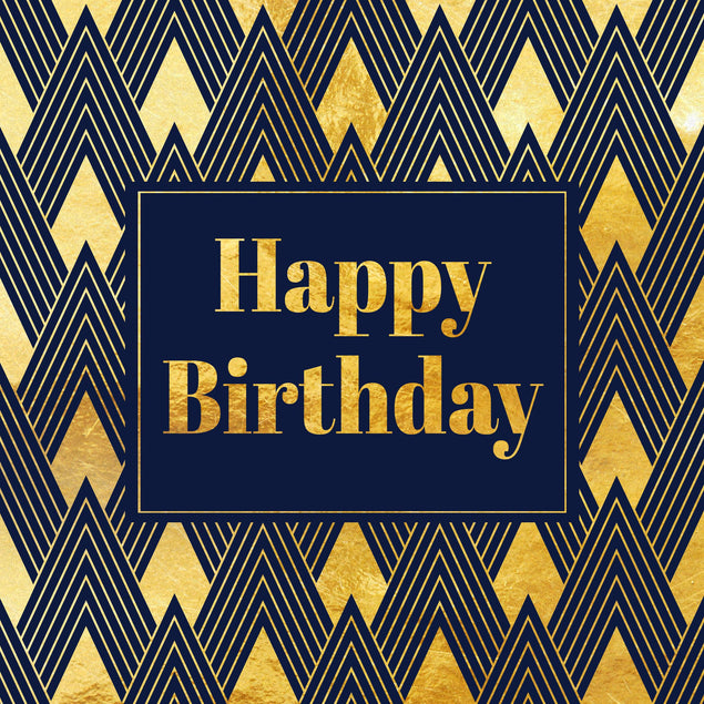 Golden Ornament Happy Birthday Confetti-exploding Greetings Card