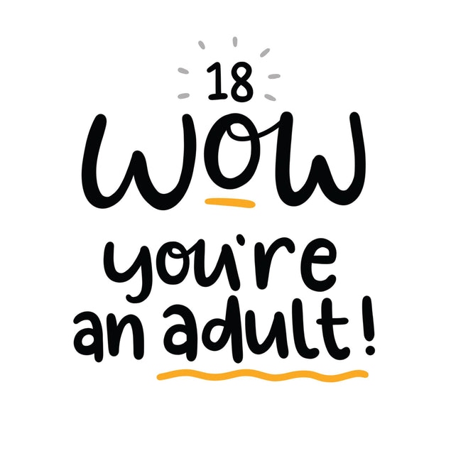 Happy 18th Birthday Wow You're An Adult Confetti-exploding Greetings Card