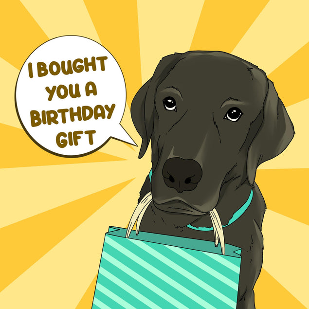 Birthday Gift Labrador Happy Birthday Confetti-exploding Greetings Card