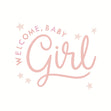 Welcome Baby Girl Confetti-exploding Greetings Card