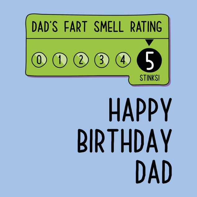 Dad's Fart Smell Rating Confetti-exploding Greetings Card