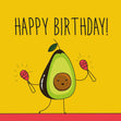 Mexican Avocado Birthday Confetti-exploding Greetings Card