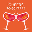 Cheers To 60 Years Confetti-exploding Greetings Card