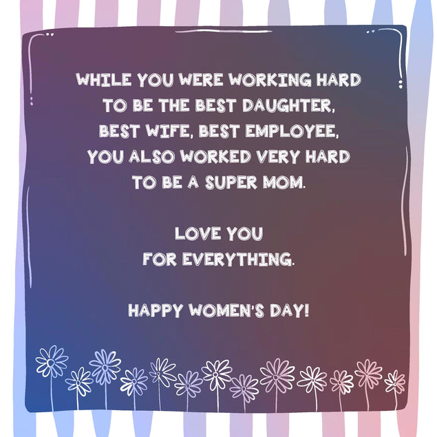 Love You For Everything Mom Happy Women's Day Confetti-exploding Greetings Card