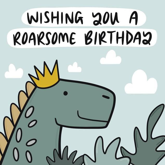 Dinosaur Roarsome Birthday Confetti-exploding Greetings Card
