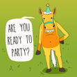 Horse Are You Ready To Party Confetti-exploding Greetings Card