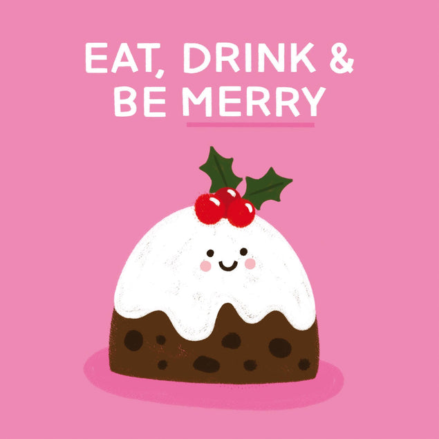 Eat, Drink & Be Merry Christmas Confetti-exploding Greetings Card