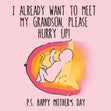 Can't Wait To See My Grandson Pregnant Daughter Mother's Day Confetti-exploding Greetings Card