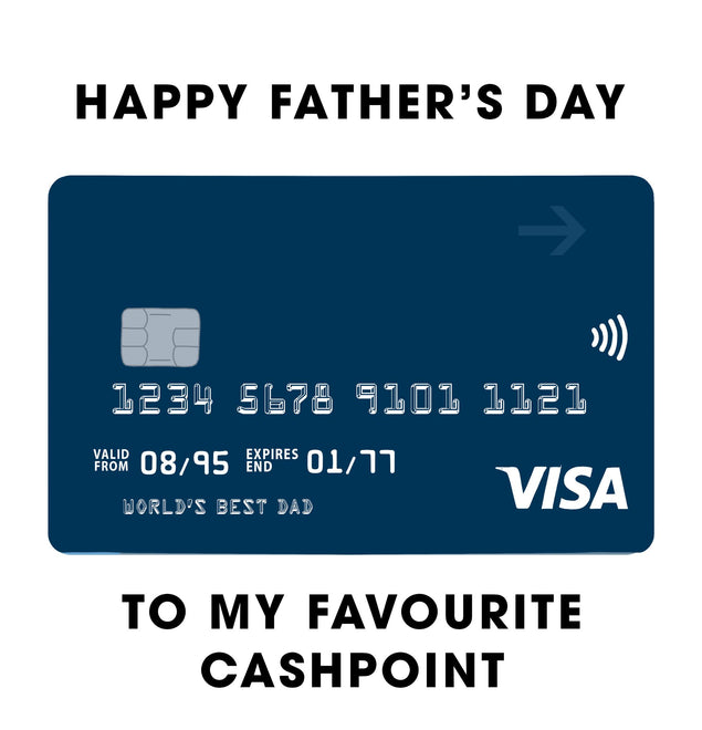 My Favourite Cashpoint Father's Day Confetti-exploding Greetings Card