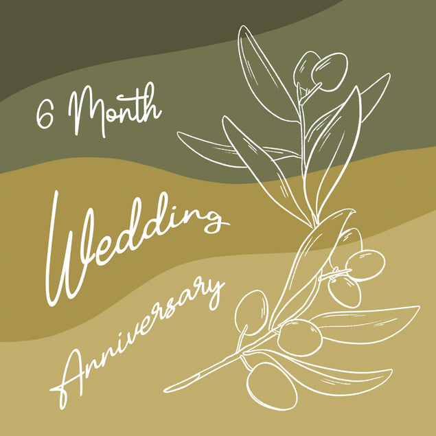 Wedding Anniversary 6th Month Berries Confetti-exploding Greetings Card