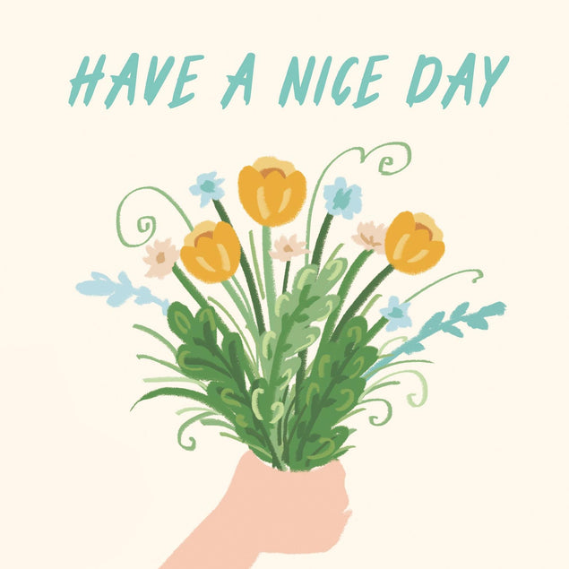 Have A Nice Day Bouquet Confetti-exploding Greetings Card