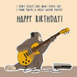 Happy Birthday Great Guitar Player Confetti-exploding Greetings Card