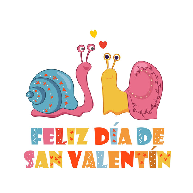 Cute Snails Spanish Valentine's Day Confetti-exploding Greetings Card