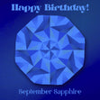 Happy September Birthday Gem Confetti-exploding Greetings Card