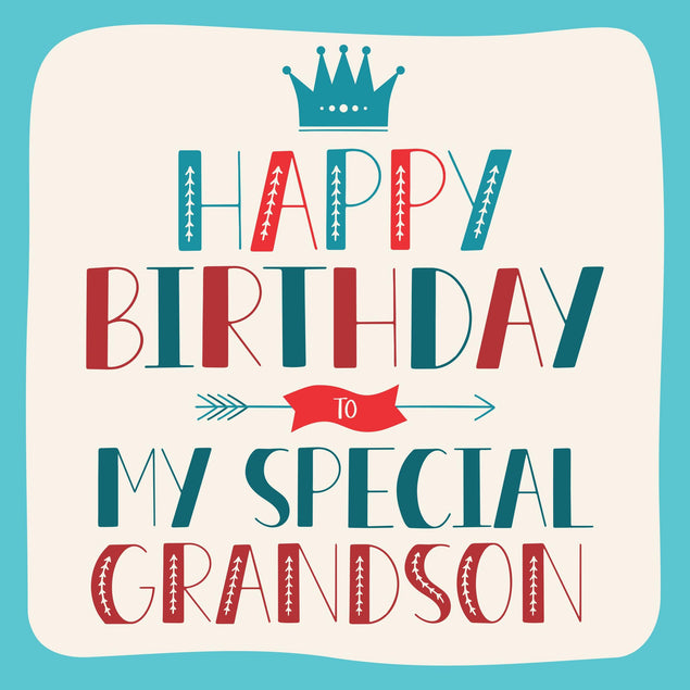 Happy Birthday My Special Grandson Vintage Confetti-exploding Greetings Card
