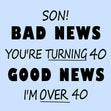 Bad News Happy 40th Birthday Son Confetti-exploding Greetings Card