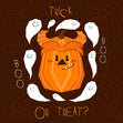 Trick Or Treat Cute Pumpkin Happy Halloween Confetti-exploding Greetings Card