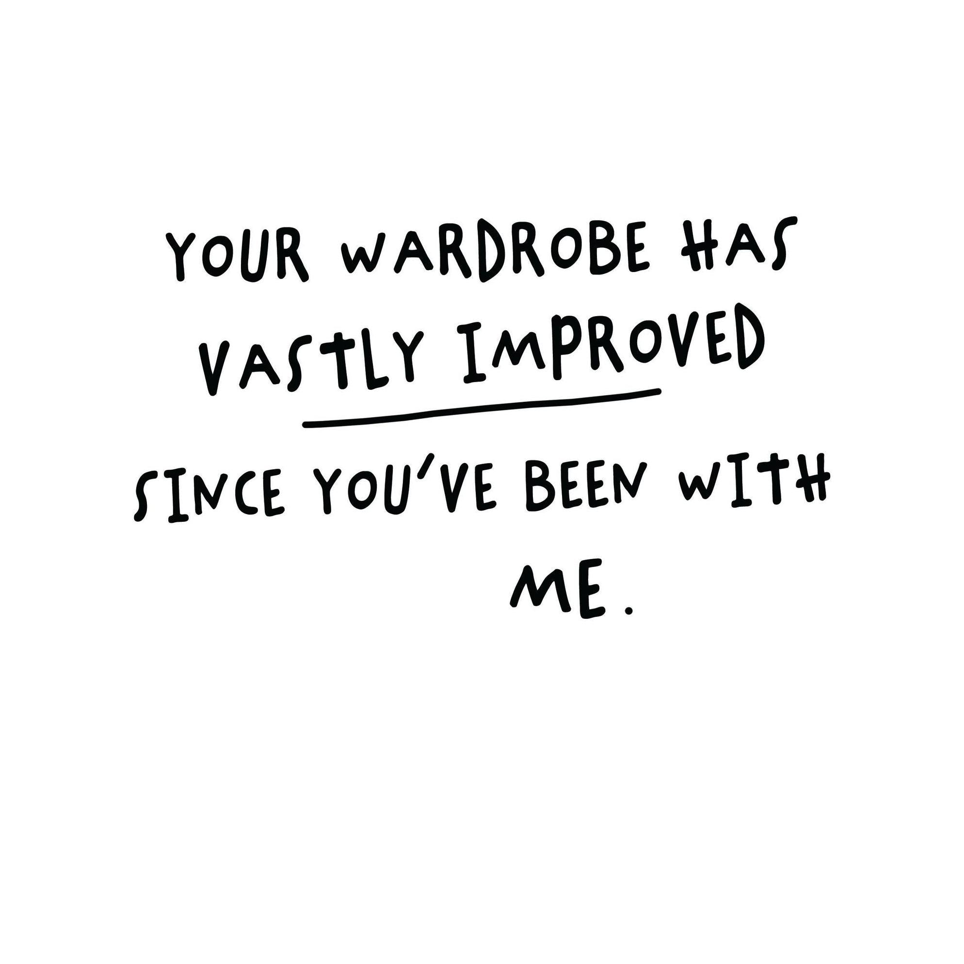 Vastly Improved Wardrobe Confetti Exploding Greetings Card Boomf