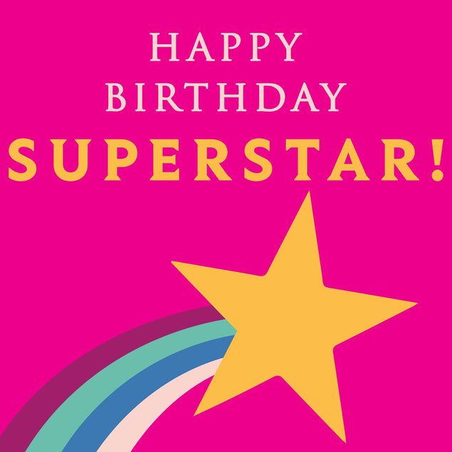 Happy Birthday Superstar Confetti-exploding Greetings Card
