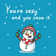 You're Sexy And You Snow It Christmas Confetti-exploding Greetings Card