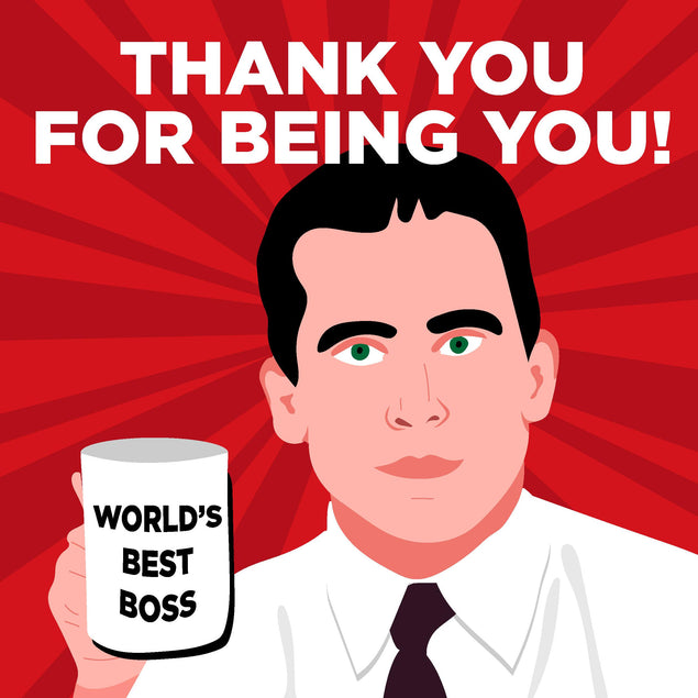 Thank You For Being You Boss The Office Confetti-exploding Greetings Card