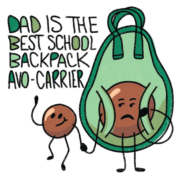 Dad Best School Backpack Avo-Carrier Confetti-exploding Greetings Card