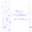 Merry Christmas Best Colleague Blue Stars Confetti-exploding Greetings Card