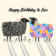 Happy Birthday Colourful Ewe Confetti-exploding Greetings Card