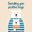 Festive Hugs Polar Bear Christmas Confetti-exploding Greetings Card