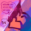 Wishing You A Purr-fect 54th Birthday Confetti-exploding Greetings Card