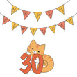 Birthday Cat 30 Confetti-exploding Greetings Card