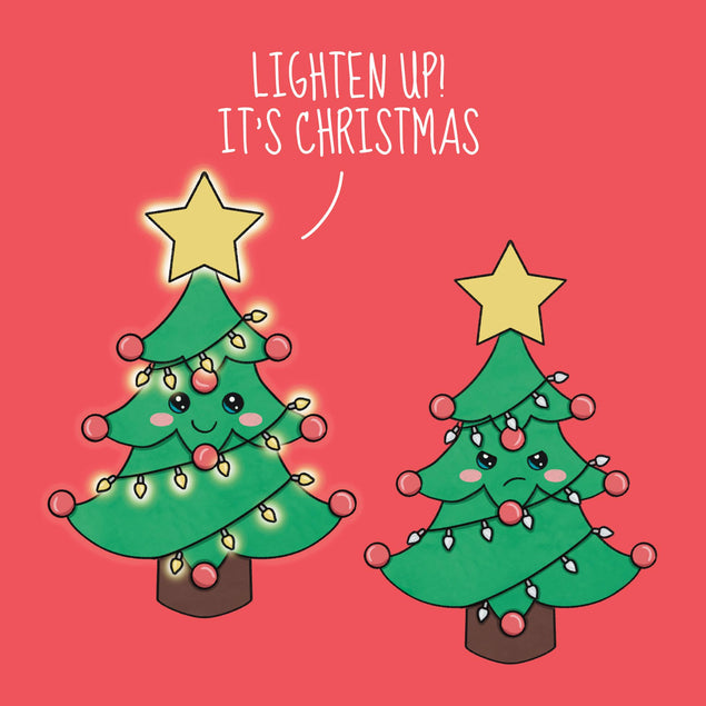 Lighten Up Christmas Confettiexploding Greetings Card Boomf