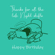 Happy Birthday Thanks For All The Late Night Shifts Confetti-exploding Greetings Card