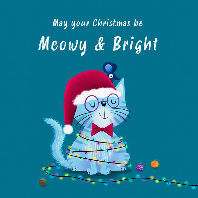 Meowy And Bright Christmas Confetti-exploding Greetings Card