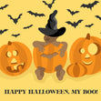 Happy Halloween My Boo Baby In A Pumpkin Confetti-exploding Greetings Card