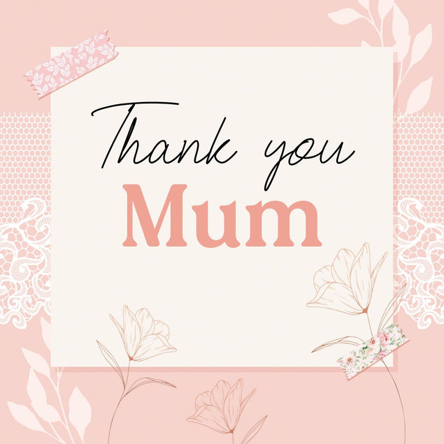 Thank You Mum White Flowers Confetti-exploding Greetings Card