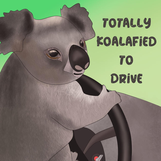 Koalafied To Drive Confetti-exploding Greetings Card