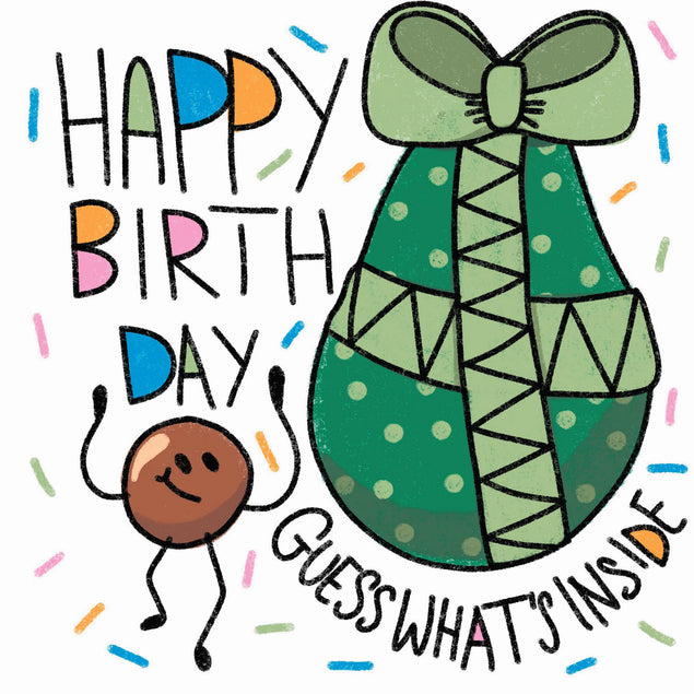 Guess What Inside Avocado Birthday Confetti-exploding Greetings Card