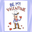 Be My Valentine Lovely Cowboy Valentine's Day Confetti-exploding Greetings Card