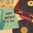 Birthday Vinyl Record Confetti-exploding Greetings Card